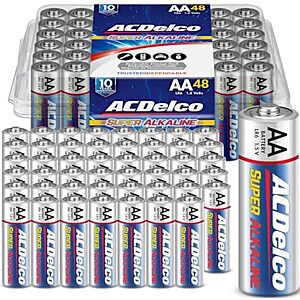 $6.03 | 48-Count Powermax ACDelco Double AA Batteries at Amazon (12.6￠ each)