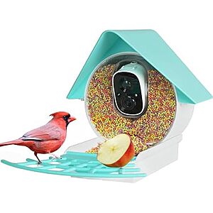 $47.49* | Birdkiss Smart Bird Feeder with FHD Camera & 3W Solar Panel (2 Colors) at Amazon