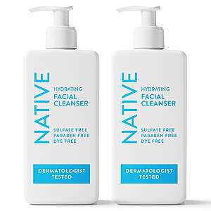 2-Pack 12.5-oz Native Hydrating Facial Cleanser for dry skin $7 + Free S&H w/ Walmart+ or on $35+