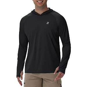 Runhit Men's Long Sleeve Fishing Hiking Shirt w/ Hood & UPF 50+ Sun Protection (Various Colors) $9.99 + Free Shipping w/ Prime or on $35+