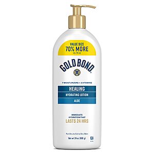 [Select Accounts] 24-Oz Gold Bond Healing Hydrating Body Lotion with Aloe $6.50 w/ S&S + Free Shipping w/ Prime or on $35+