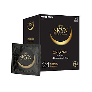 [Select Accounts] 24-Ct SKYN Original Non-Latex Condom $9.96 w/ S&S + Free Shipping w/ Prime or on $35+