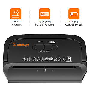 $29.79-$34.99 FS WALMART+ or $35: Bonsaii C277-B 6 or 8-Sheet Cross Cut Paper Shredder with 3.4 Gallon Wastebasket