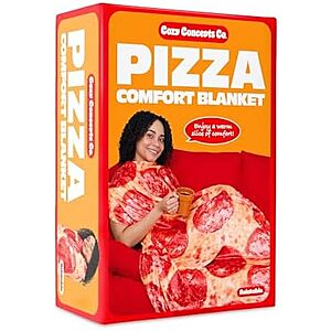 $9.97* | Fleece Throw Blankets (Pizza) at Amazon