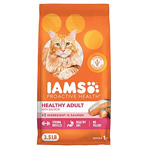 3.5-Pound IAMS Proactive Health Dry Cat Food (Salmon) $6.92 w/ S&S + Free Shipping w/ Prime or on $35+