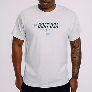 GOAT USA Men's Or Women's T-Shirts: Lacrosse $9.08, Pizza $10.48, Hot Dog $10.48 + Free Shipping on $49