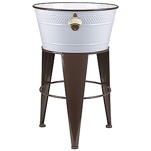 25" Red Shed Metal Tub On Stand $29.99 + Free Shipping On $59 +