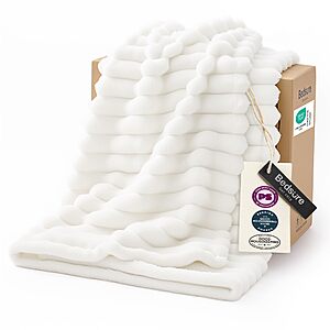 50"x60" Bedsure GentleSoft Fleece Throw Blanket (Off White) $8.09 + Free Shipping w/ Prime or on $35+