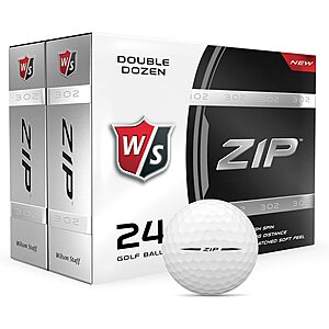 24-Ct Wilson Staff Zip Golf Balls (White) $22.80 + Free Shipping w/ Prime or on $35+