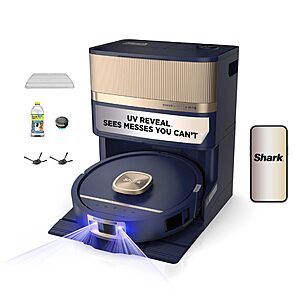 Shark PowerDetect UV Reveal Luxe Collection | 2-in-1 Robot Vacuum & Mop for Carpets & Hard Floors $899.99