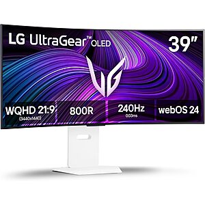 LG 39GX90SA-W 39-inch Ultragear WQHD (3440 x 1440) OLED Curved Gaming Monitor 240Hz, 1ms $779.99