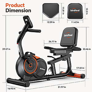 $170 FS WALMART by PooBoo:  HASIMAN Recumbent Exercise Bike Magnetic Stationary Cycling Bicycle Indoor Workout Bikes with Large Caption Display