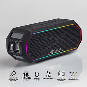 $29 FS Walmart+ or store pick up: Altec Lansing Hydra Jolt 2.0 Everything Proof Wireless Magnetic Portable Bluetooth Speaker, Black or Blue