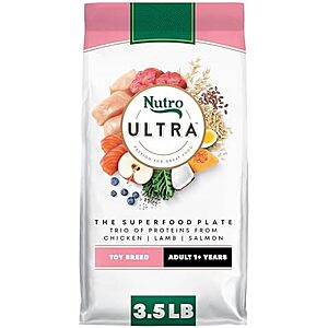 [SnS] $7.73 | 3.5-lb Nutro Ultra Toy Breed Adult Dry Dog Food, Chicken, Lamb & Salmon at Amazon