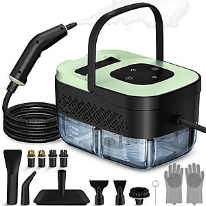 Steam Cleaner, Portable Steamer for Cleaning with 16pcs Accessories, 6-Level Adjustable and 15s Heat-Up, Handheld Steam Cleaner  $59.99