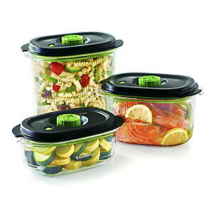 $25 @ Walmart: FoodSaver Multi-Size Preserve & Marinate Vacuum Sealer Container Set for FoodSaver Handheld Vacuum Sealers, 3-Piece (3, 5 & 8 Cup)