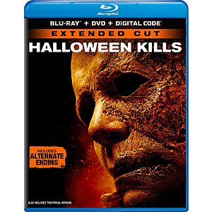 Halloween Kills Extended Cut (Extended Cut Blu-ray + DVD + Digital) $7.99 + Free Shipping w/ Prime or on $35+