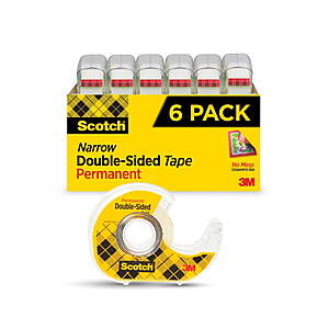 6-Pack Scotch 1/2" x 500" Clear Double Sided Tape w/ Dispensers $9.99 + Free Shipping w/ Walmart+ or on $35+