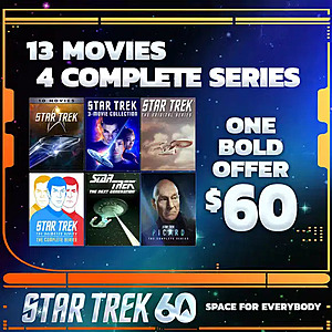 Fanflix: Star Trek 60 Bundle: 13 Movies, 4 Complete Series $60