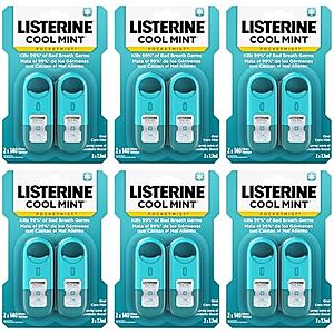 [SnS, AC] $18.53* | 12-Ct 0.26-Oz Listerine Cool Mint Pocketmist Oral Care Mist for Fresh Breath at Amazon ($1.54 each)