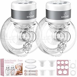 Saglve ABP-1506 Wearable Double Electric Breast Pump w/ 3 Modes & 9 Levels $32.29 + Free Shipping
