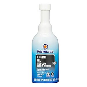 [NEW] $6.30 | 12-Oz Permatex 30302 Engine Oil - Stop Leak at Amazon