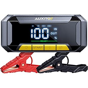 AUXITO 8000A 20000mAh Portable Jump Starter w/ 60W Fast Charging, LCD Screen & 700LM LED Light $59.99 + Free Shipping