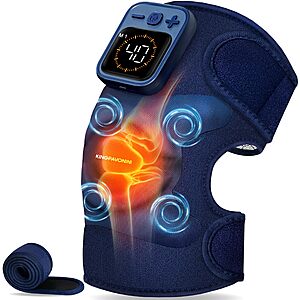 KingPavonini Knee Massager for Pain Relief, Heating Pad for Knee, Blue 1.0