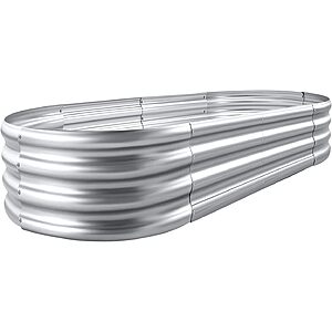 [Prime] 4' x 2' x 1' Land Guard Galvanized Raised Garden Bed Kit (1-Silver) $19.99 + Free Shipping