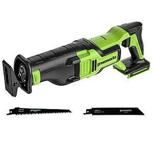 Greenworks 24V Brushless (1-1/8") Cordless Reciprocating Saw (2,700 SPM), Tool Only $49.99