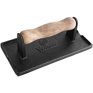 $11.99* | Victoria Cast Iron Panini Burger Press (4.25"x8.25") at Amazon