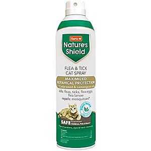 [NEW, SnS] $7.06 | 14-Oz Hartz Nature’s Shield Flea & Tick Spray Treatment for Cats with Cedarwood and Lemongrass Oil at Amazon