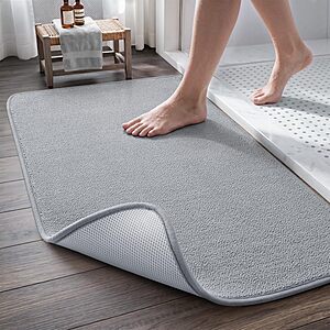MontVoo Super Absorbent Bath Mat, Low-Profile Bathroom Rug, Breathable Quick Dry Bathroom Mats $7.99