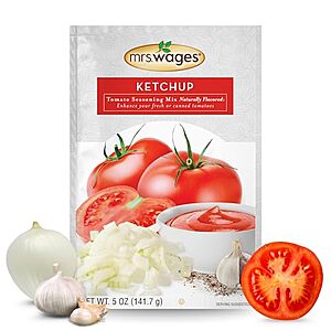 $9.66 | 6-Pack 5-Oz Mrs. Wages Ketchup Mix at Amazon