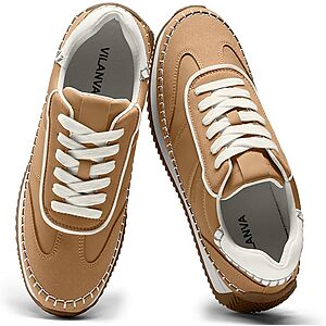 Vilanva Women's Fashion Sneakers Casual Tennis Shoes with Non-Slip Retro Gum Sole $19.49