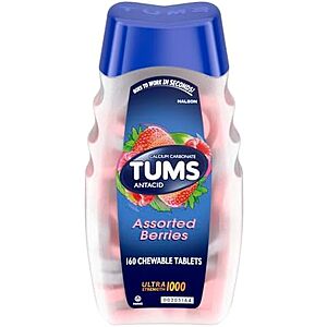 [SnS, AC] $5.01* | 160-Count TUMS Ultra Strength Chewable Antacid Tablets (Assorted Berries) at Amazon