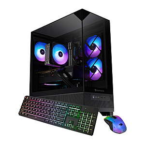 iBUYPOWER Element SE Gaming PC Desktop: Ryzen 7 8700F, Radeon RX 7700 XT (12GB), 32GB DDR5 5200MHz, 1TB SSD, Gamer Keyboard and Mouse $1249