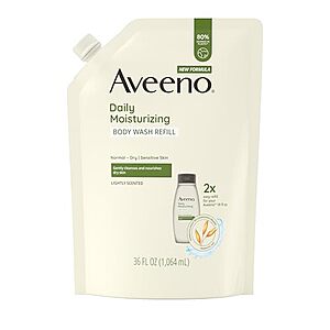 [SnS, AC] $2.99** | 36-Oz Aveeno Daily Moisturizing Body Wash (Unscented) at Amazon