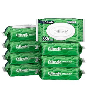 [SnS, AC] $9.09* | 8-pk 42-ct Cottonelle GentlePlus Flushable Wet Wipes at Amazon