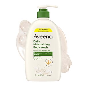 33-Ounce Aveeno Daily Moisturizing Body Wash w/ Prebiotic Oat $7.78 w/ S&S + Free Shipping w/ Prime or on $35+