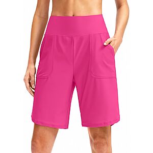 $9.99 - Viodia Women's 9" Long Swim Board Shorts with Pockets + Shipping is free w/ Prime or on $35+.
