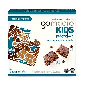 7-Count GoMacro Organic Kids Double Chocolate Brownie MacroBar $4.77 w/ S&S + Free Shipping w/ Prime or on $35+