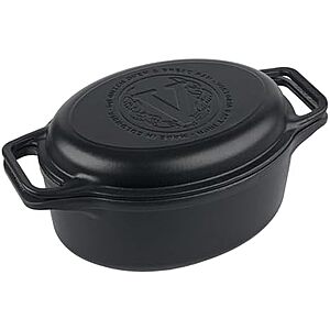 $47.99* | 6-Quart 2-Piece Victoria Cast Iron Oval Dutch Oven + Skillet Cover at Amazon