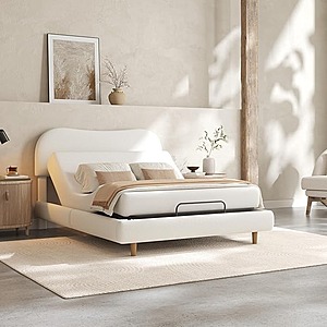 FLEXISPOT Queen Adjustable Upholstered Bed Frame $261 + Free Shipping