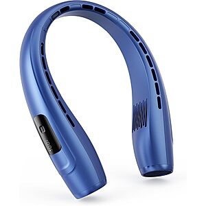 Peiyuu 4000mAh Bladeless Neck Fan w/ USB-C Charging & 3 Speed Settings (Blue) $9.99 + Free Shipping w/ Prime or on $35+