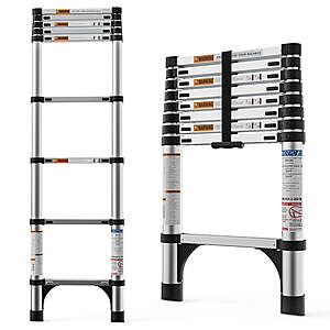8.5' HBTower Aluminum Telescoping Ladder w/ 330-Pound Capacity $49.99 + Free Shipping w/ Walmart+ or on $35+