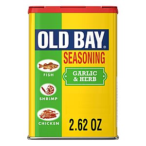 OLD BAY Garlic Herb Seasoning, 2.62 oz~$3.31 With S&S @ Amazon