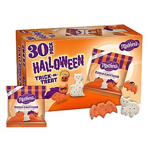 Mother’s Circus Halloween Animal Cookies, Snack Pack Halloween Treats for Kids 30ct Box $10.69