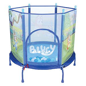 Sam's Club Members: 4' Bluey Kids Trampoline w/ Safety Enclosure & Soft Play Balls $52.20 + Free S&H w/ Sam's Plus Membership