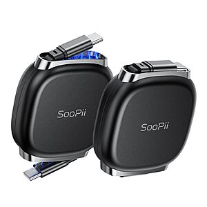 SOOPII USB C to USB C Cable, 240W Retractable Cable